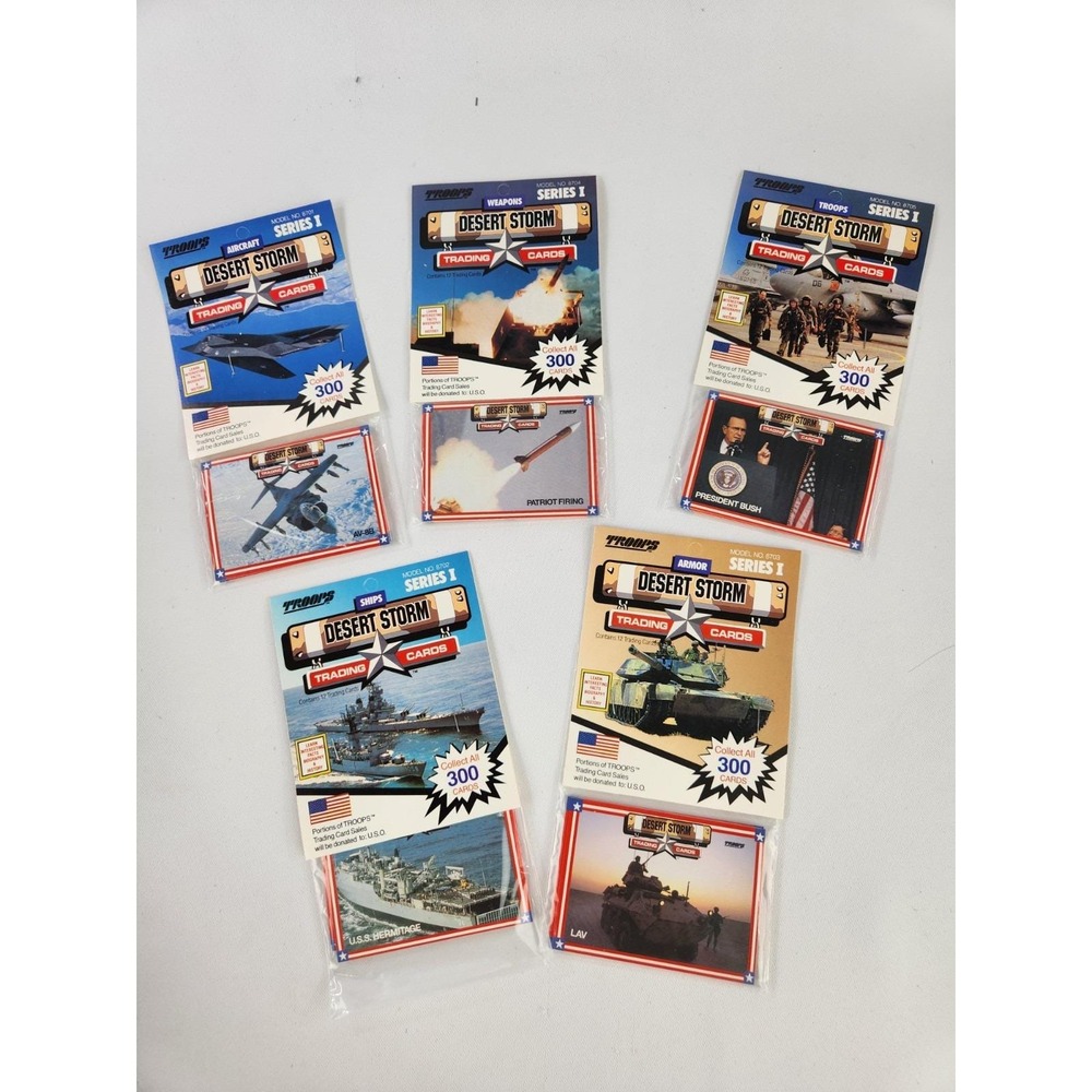 New VTG 1991 Spectra Star Troops Desert Storm Series Cards Military War 5 Packs